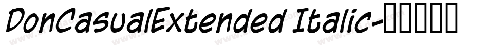 DonCasualExtended Italic字体转换